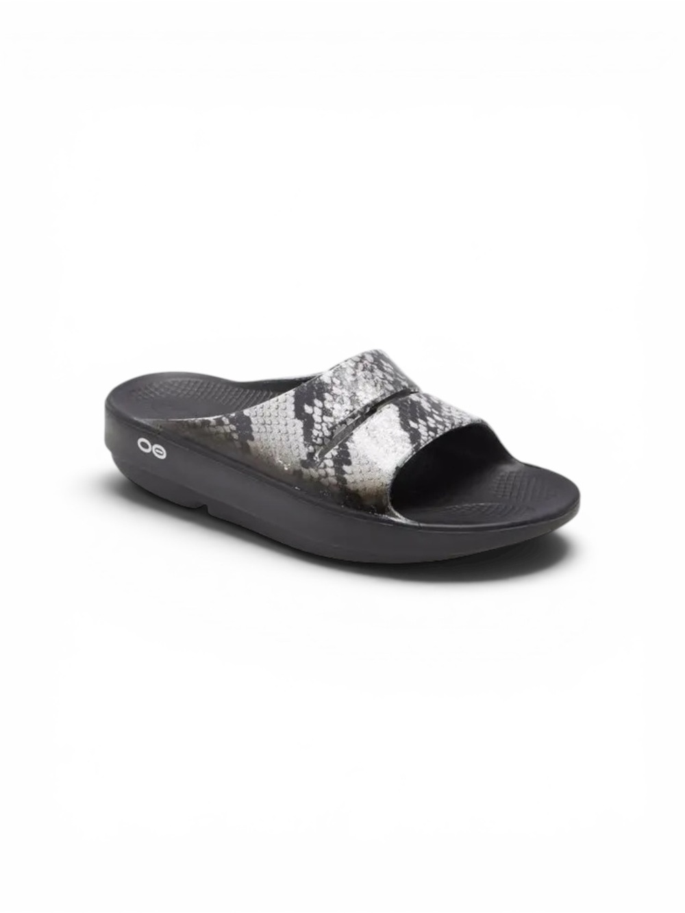 Oofos Ooahh Sport Slide Sandal Snake Print Sz 8